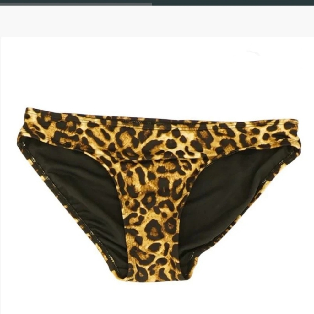 RALPH LAUREN Chetah Print Fold Over Bikini Bottom NEW